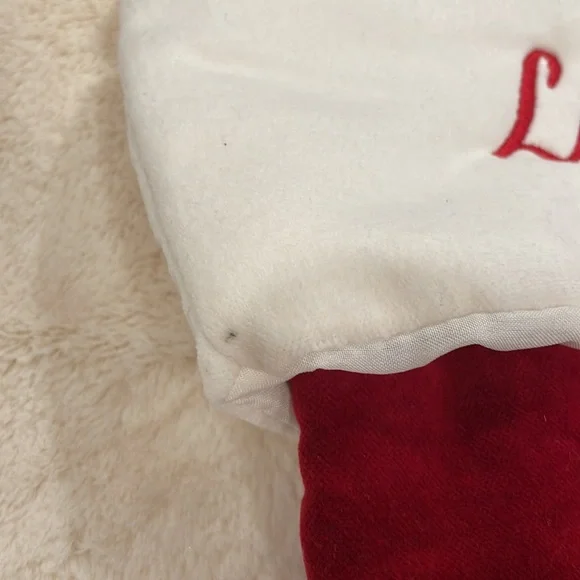 Pottery Barn Classic Velvet Large Stocking personalized with “Lauren” - Picture 4 of 7
